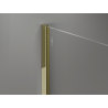 Mexen Kioto+ Duschwand mit Ablage Walk-in 120 x 200 cm, Ombre Schwarz 8 mm, Gold - 800-120-121-50-76