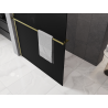 Mexen Kioto+ Duschwand mit Ablage Walk-in 140 x 200 cm, ombre schwarz 8 mm, gold - 800-140-121-50-76