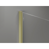 Mexen Kioto+ Duschwand mit Regal Walk-in 110 x 200 cm, Ombre Schwarz 8 mm, Gold gebürstet - 800-110-121-55-76
