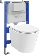 Mexen Rico Unterputz-WC-Set pneumatische Konstruktion Tex Air XS-F mit WC-Schüssel und Soft-Close-Sitz, weiß - 610830720300A