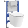 Mexen Rico Unterputz-WC-Set mit pneumatischem Tex Air XS-F Rahmen, Tornado WC-Schüssel und Soft-Close-Sitz, weiß