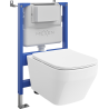 Mexen Riva Unterputz-WC-Satz pneumatisches Gerüst Tex Air XS-F mit WC-Schüssel Tornado und Absenkautomatik, weiß