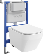 Mexen Riva Unterputz-WC-Satz pneumatisches Gerüst Tex Air XS-F mit WC-Schüssel Tornado und Absenkautomatik, weiß