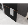 Mexen Kioto+ Duschwand mit Regal Walk-in 70 x 200 cm, ombre schwarz 8 mm, Roségold - 800-070-121-60-76