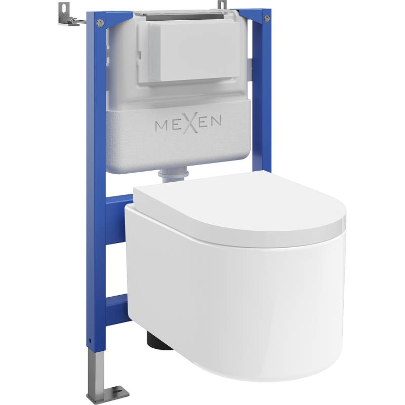 Mexen Sofia Unterputz-WC-Set Pneumatischer Rahmen Tex Air XS-F mit WC-Schüssel und Soft-Close-Sitz, weiß - 610830540200A