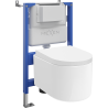 Mexen Sofia Unterputz-WC-Set Pneumatischer Rahmen Tex Air XS-F mit WC-Schüssel und Soft-Close-Sitz, weiß - 610830540200A