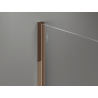 Mexen Kioto+ Duschwand mit Ablage Walk-in 110 x 200 cm, Ombre Schwarz 8 mm, Roségold - 800-110-121-60-76
