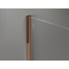 Mexen Kioto+ Duschwand mit Ablage Walk-in 140 x 200 cm, Ombre Schwarz 8 mm, Roségold - 800-140-121-60-76