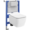Mexen Stella WC-Unterputz-Set mit pneumatischem Tex Air XS-F Rahmen mit WC-Schüssel und Soft-Close-Sitz, weiß - 610830680800A