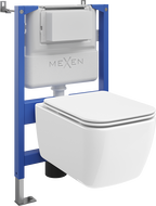 Mexen Stella Unterputz-WC-Set pneumatisches Gestell Tex Air XS-F mit WC-Schüssel und Softclose-Sitz, weiß - 610830680900A