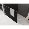 Mexen Kioto+ Duschwand mit Ablage Walk-in 70 x 200 cm, ombre schwarz 8 mm, gebürstetes Kupfer - 800-070-121-65-76