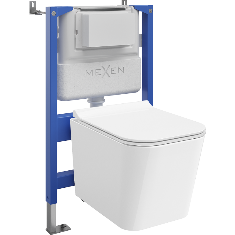 Mexen Teo Unterputz-WC-Set Tex Air XS-F mit pneumatischem Rahmen, WC-Schüssel und Softclose-Sitz, weiß - 610830850700A