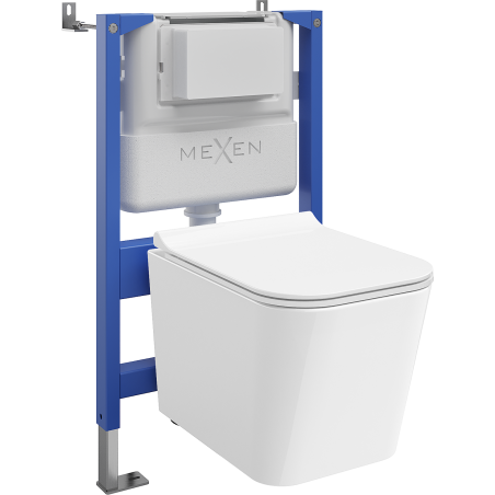 Mexen Teo Unterputz-WC-Set Tex Air XS-F mit pneumatischem Rahmen, WC-Schüssel und Softclose-Sitz, weiß - 610830850700A