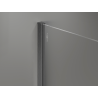 Mexen Kioto+ Duschwand mit Ablage Walk-in 110 x 200 cm, Ombre Schwarz 8 mm, Gun Gray gebürstet - 800-110-121-66-76