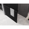 Mexen Kioto+ Duschwand mit Ablage Walk-in 110 x 200 cm, Ombre Schwarz 8 mm, Gun Gray gebürstet - 800-110-121-66-76