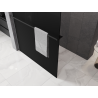 Mexen Kioto+ Duschwand mit Ablage Walk-in 140 x 200 cm, Ombre schwarz 8 mm, gebürstet Gun Gray - 800-140-121-66-76