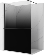 Mexen Kioto+ Duschwand mit Regal Walk-in 70 x 200 cm, ombre schwarz 8 mm, schwarz - 800-070-121-70-76