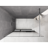 Mexen Kioto+ Duschwand mit Ablage Walk-in 90 x 200 cm, Ombre Schwarz 8 mm, Chrom - 800-090-121-01-76