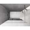 Mexen Kioto+ Duschwand mit Ablage Walk-in 100 x 200 cm, Ombre Schwarz 8 mm, Chrom - 800-100-121-01-76
