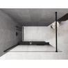 Mexen Kioto+ Duschwand mit Regal Walk-in 70 x 200 cm, ombre schwarz 8 mm, schwarz - 800-070-121-70-76