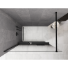 Mexen Kioto+ Duschwand mit Regal Walk-in 110 x 200 cm, ombre schwarz 8 mm, schwarz - 800-110-121-70-76
