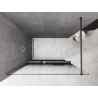 Mexen Kioto+ Duschwand mit Regal Walk-in 150 x 200 cm, Ombre Schwarz 8 mm, Gun Metal - 800-150-121-95-76