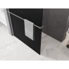 Mexen Kioto+ Duschwand mit Ablage Walk-in 90 x 200 cm, ombre schwarz 8 mm, gebürsteter Nickel - 800-090-121-97-76