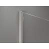 Mexen Kioto+ Duschwand mit Regal Walk-in 110 x 200 cm, Ombre Schwarz 8 mm, gebürsteter Nickel - 800-110-121-97-76
