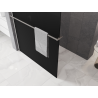 Mexen Kioto+ Duschwand mit Regal Walk-in 130 x 200 cm, schwarzer Ombre 8 mm, gebürsteter Nickel - 800-130-121-97-76