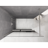 Mexen Kioto+ Duschwand mit Regal Walk-in 140 x 200 cm, Ombre Schwarz 8 mm, gebürsteter Nickel - 800-140-121-97-76