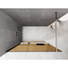 Mexen Kioto+ Duschwand mit Ablage Walk-in 110 x 200 cm, Bronze 8 mm, Chrom - 800-110-121-01-32
