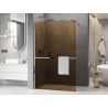 Mexen Kioto+ Duschwand mit Ablage Walk-in 120 x 200 cm, Bronze 8 mm, Chrom - 800-120-121-01-32
