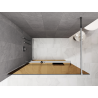 Mexen Kioto+ Duschwand mit Ablage Walk-in 130 x 200 cm, bronzefarben 8 mm, Chrom - 800-130-121-01-32