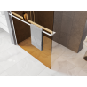Mexen Kioto+ Duschwand mit Ablage Walk-in 70 x 200 cm, Bronze 8 mm, Weiß - 800-070-121-20-32