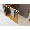 Mexen Kioto+ Duschwand mit Ablage Walk-in 100 x 200 cm, Bronze 8 mm, Weiß - 800-100-121-20-32