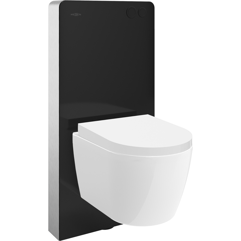 Mexen Carmen Aufputz-WC-Set mit pneumatischem Tex Air G Gestell und WC-Schüssel mit Soft-Close-Sitz, weiß - 615030880200A-70