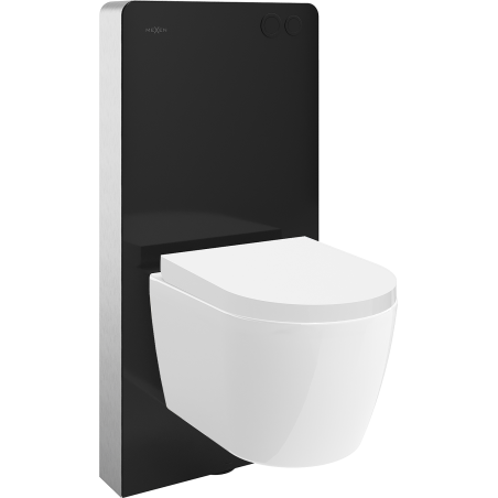Mexen Carmen Unterputz-WC-Set mit pneumatischer Tex Air G Rahmen, WC-Schüssel Tornado und Soft-Close-Sitz, weiß -