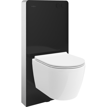 Mexen Carmen Aufputz-WC-Set mit pneumatischem Tex Air G Gestell, WC-Schüssel Tornado und Absenkautomatik, weiß -