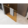 Mexen Kioto+ Duschwand mit Regal Walk-in 80 x 200 cm, Bronze 8 mm, Gold - 800-080-121-50-32