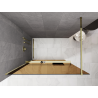 Mexen Kioto+ Duschwand mit Regal Walk-in 110 x 200 cm, Bronze 8 mm, Gold - 800-110-121-50-32
