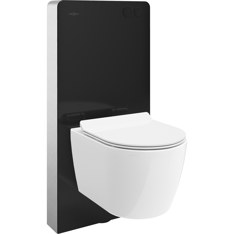 Mexen Carmen Aufputz-WC-Set mit pneumatischem Rahmen Tex Air G, WC-Schüssel Tornado und Soft-Close-Sitz, weiß - 615030884000TA