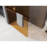 Mexen Kioto+ Duschwand mit Ablage Walk-in 80 x 200 cm, bronze 8 mm, Roségold - 800-080-121-60-32