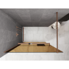 Mexen Kioto+ Duschwand mit Regal Walk-in 90 x 200 cm, Bronze 8 mm, gebürstetes Kupfer - 800-090-121-65-32