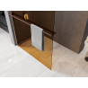 Mexen Kioto+ Duschwand mit Regal Walk-in 130 x 200 cm, Bronze 8 mm, gebürstetes Kupfer - 800-130-121-65-32