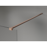 Mexen Kioto+ Duschwand mit Regal Walk-in 130 x 200 cm, Bronze 8 mm, gebürstetes Kupfer - 800-130-121-65-32