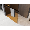 Mexen Kioto+ Duschwand mit Ablage Walk-in 70 x 200 cm, Braun 8 mm, gebürstetes Gun Gray - 800-070-121-66-32