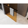 Mexen Kioto+ Duschwand mit Regal Walk-in 80 x 200 cm, bronze 8 mm, gebürstet gun grau - 800-080-121-66-32