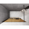 Mexen Kioto+ Duschwand mit Regal Walk-in 100 x 200 cm, bronze 8 mm, gebürstet gun gray - 800-100-121-66-32