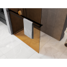 Mexen Kioto+ Duschwand mit Ablage Walk-in 140 x 200 cm, Bronz 8 mm, schwarz - 800-140-121-70-32