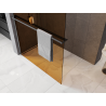 Mexen Kioto+ Duschwand mit Ablage Walk-in 80 x 200 cm, Bronze 8 mm, Gun Metal - 800-080-121-95-32